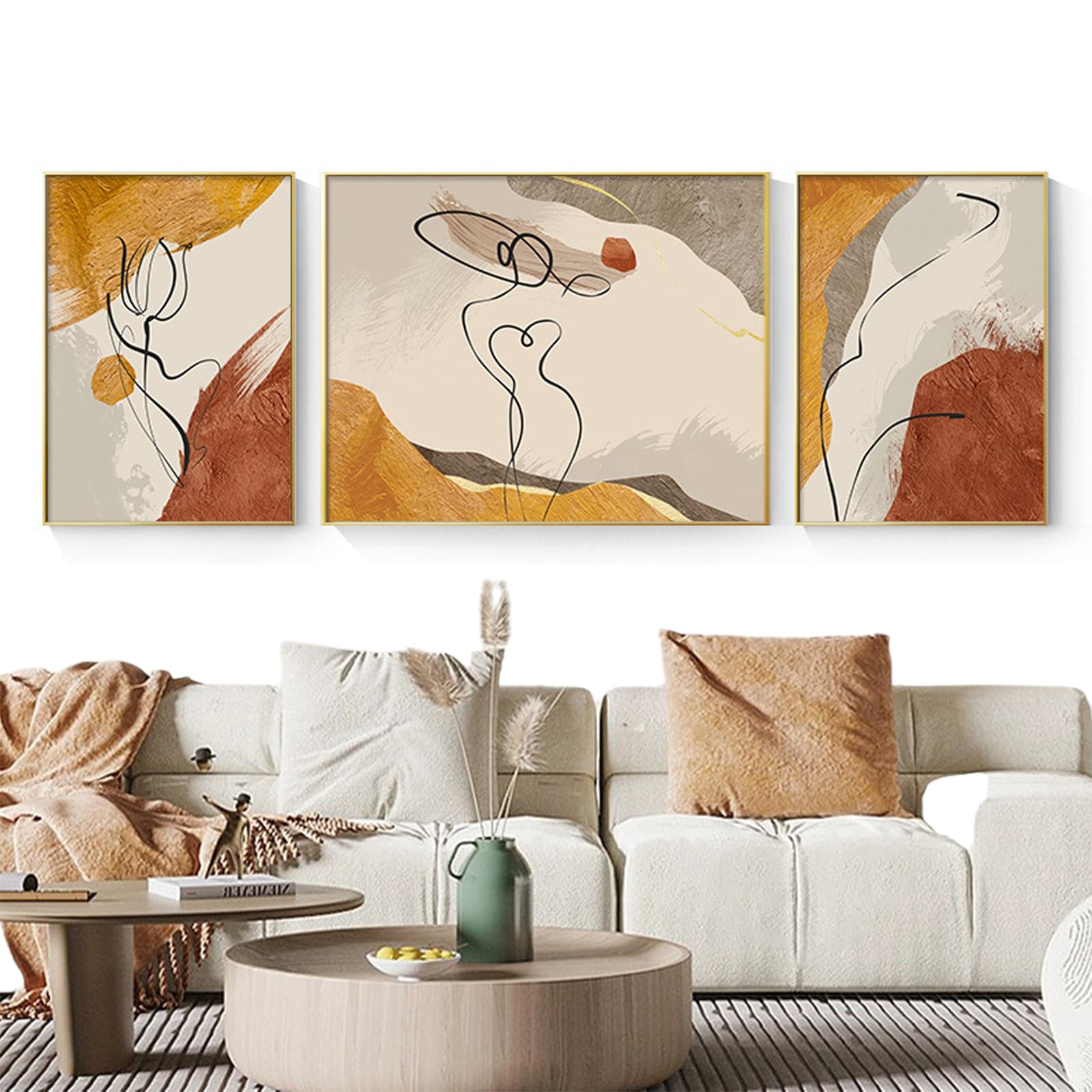 幾何学的・抽象的アートフレームセット&classy ポスター北欧 幾何学的