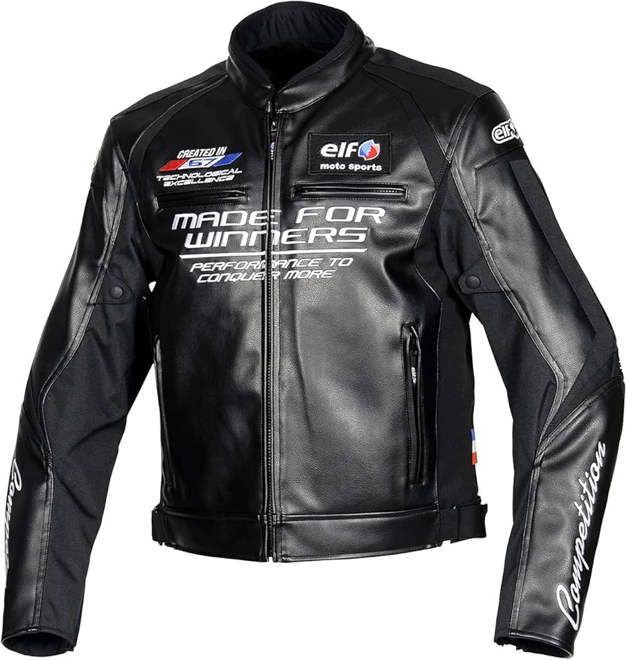 Amazon | エルフ(elf) バイク ジャケット エヴォルツィオーネPUレザー