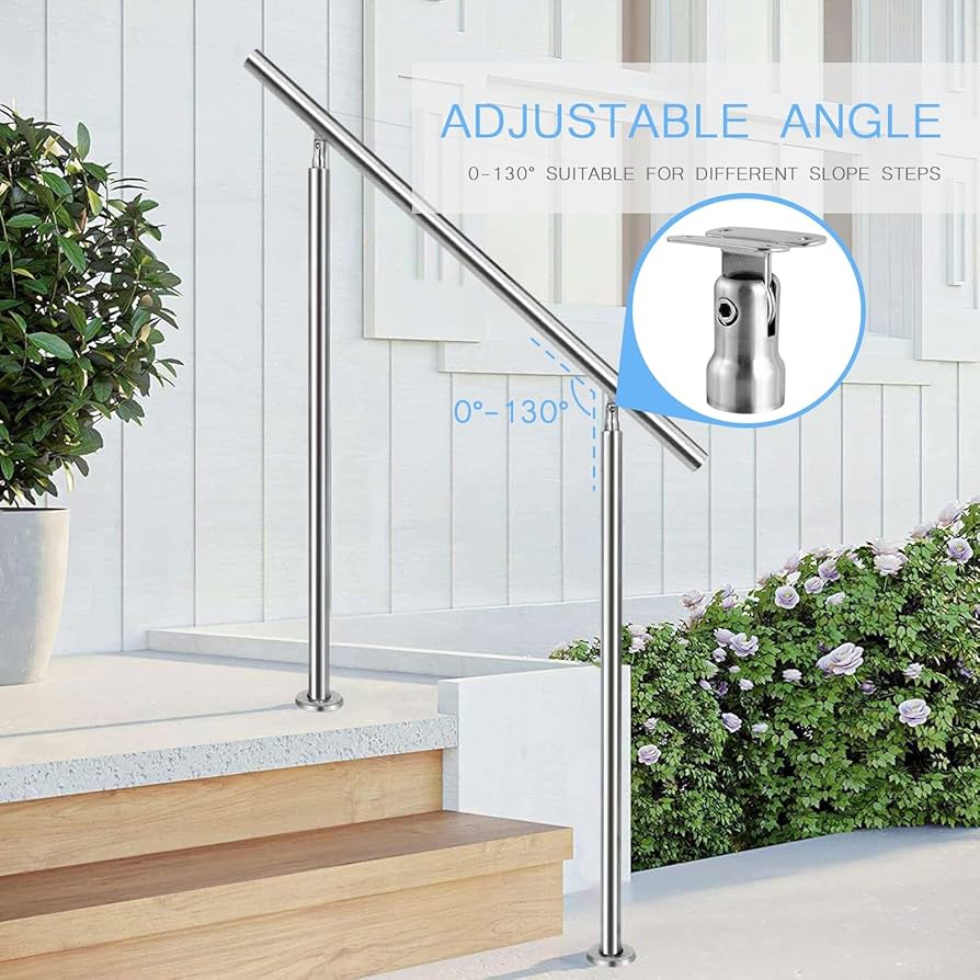 Amazon.co.jp: 304 ステンレス鋼の手すり、取り付けキット付き、調節