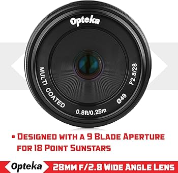 Amazon.com : Opteka 28mm f/2.8 HD MC Manual Focus Prime Lens