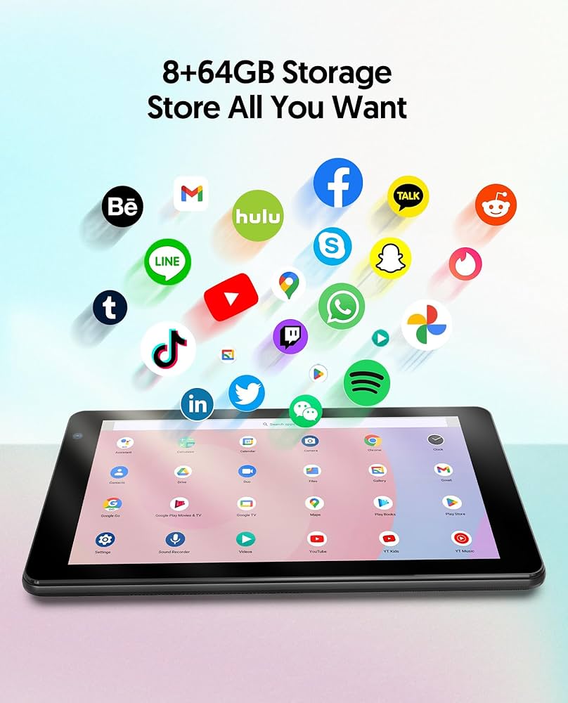 Amazon.com : 7 Inch Android 14 Tablets,8GB RAM 64GB ROM,2MP+8MP