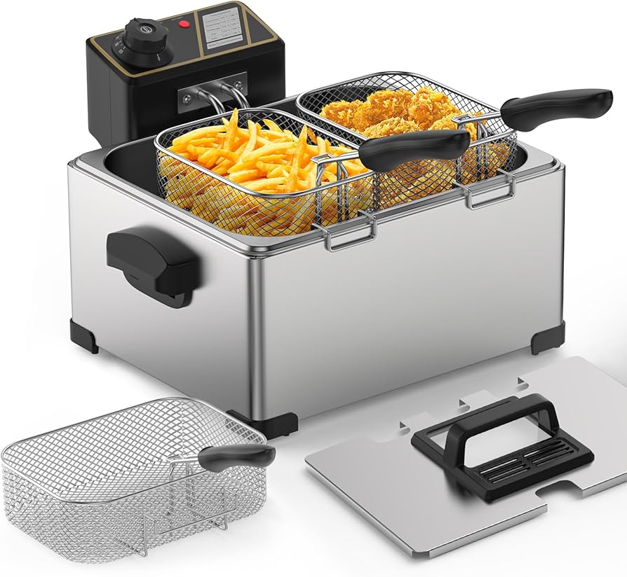 Amazon.co.jp: BriSunshine フライヤー 電気 5L 卓上フライヤー 業務用