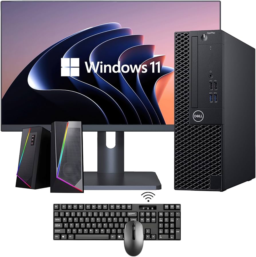 Dell Optiplex 3060 Desktop Computers Windows 11 Pro with 27 Inch