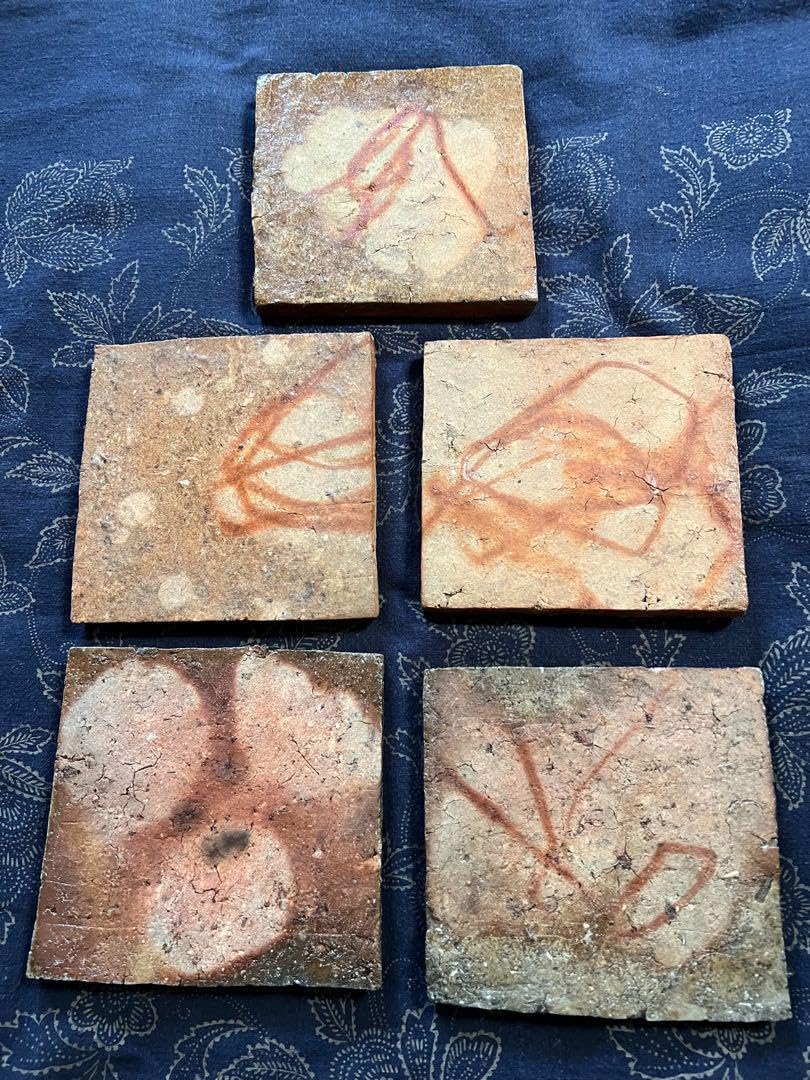 Amazon.co.jp: 備前焼 陶板 （銘々皿） 5枚組 一大 : ホーム＆キッチン