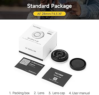 Amazon.com : VILTROX AF 28mm F4.5 f/4.5 XF Pancake Lens for Fuji X