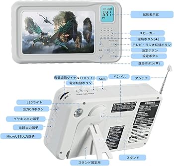 Amazon.co.jp: ワンセグテレビ 4.3inch液晶パネル搭載 ポータブル