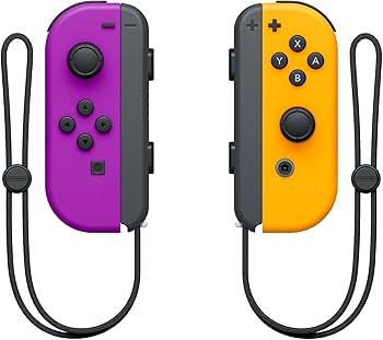 NSW NEON PURPLE ORANGE JOY CON CONTROLLER 2 PACK BUNDLE (EU