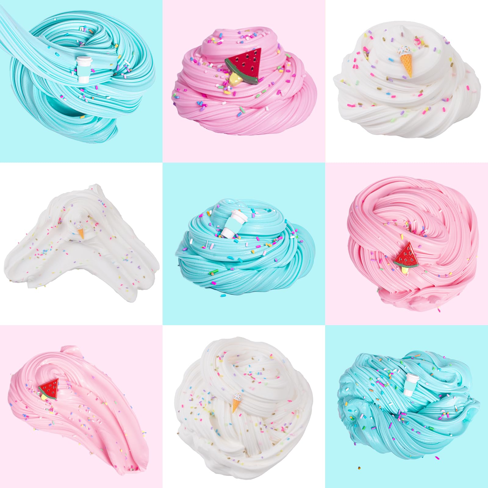 Amazon | WUHUANIU 香り付きスライムキット バタースライム、ピンク