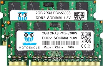 Amazon.co.jp: ノートPC用メモリPC2-5300 DDR2 667 2GB×2枚 200Pin 1.8
