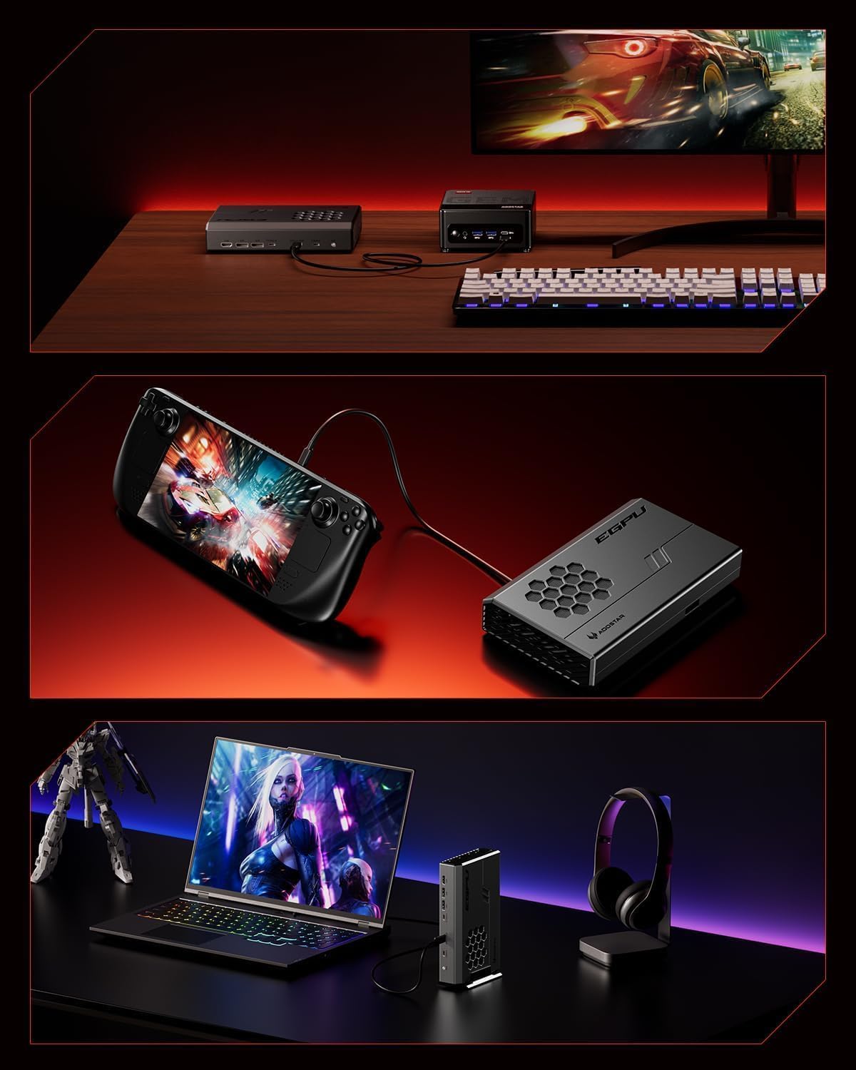 Amazon | AOOSTAR XG76 eGPU 外付け グラフィックボード AMD Radeon RX