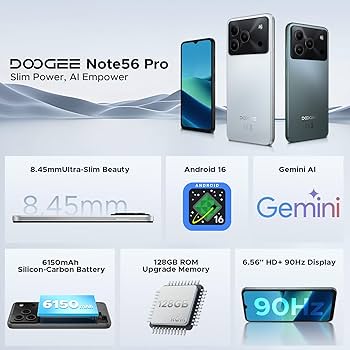 Amazon.com: DOOGEE Note 56 Pro Android 16 Unlocked Phone with