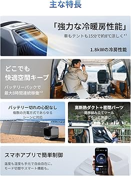Amazon.co.jp: EcoFlow WAVE 3 ポータブルエアコン+専用エクストラ