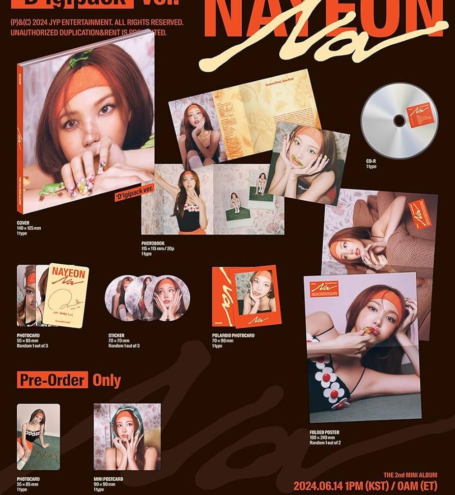TWICE NAYEON NA 2nd Mini Album 'D'igipack Digipack Ver, undefined