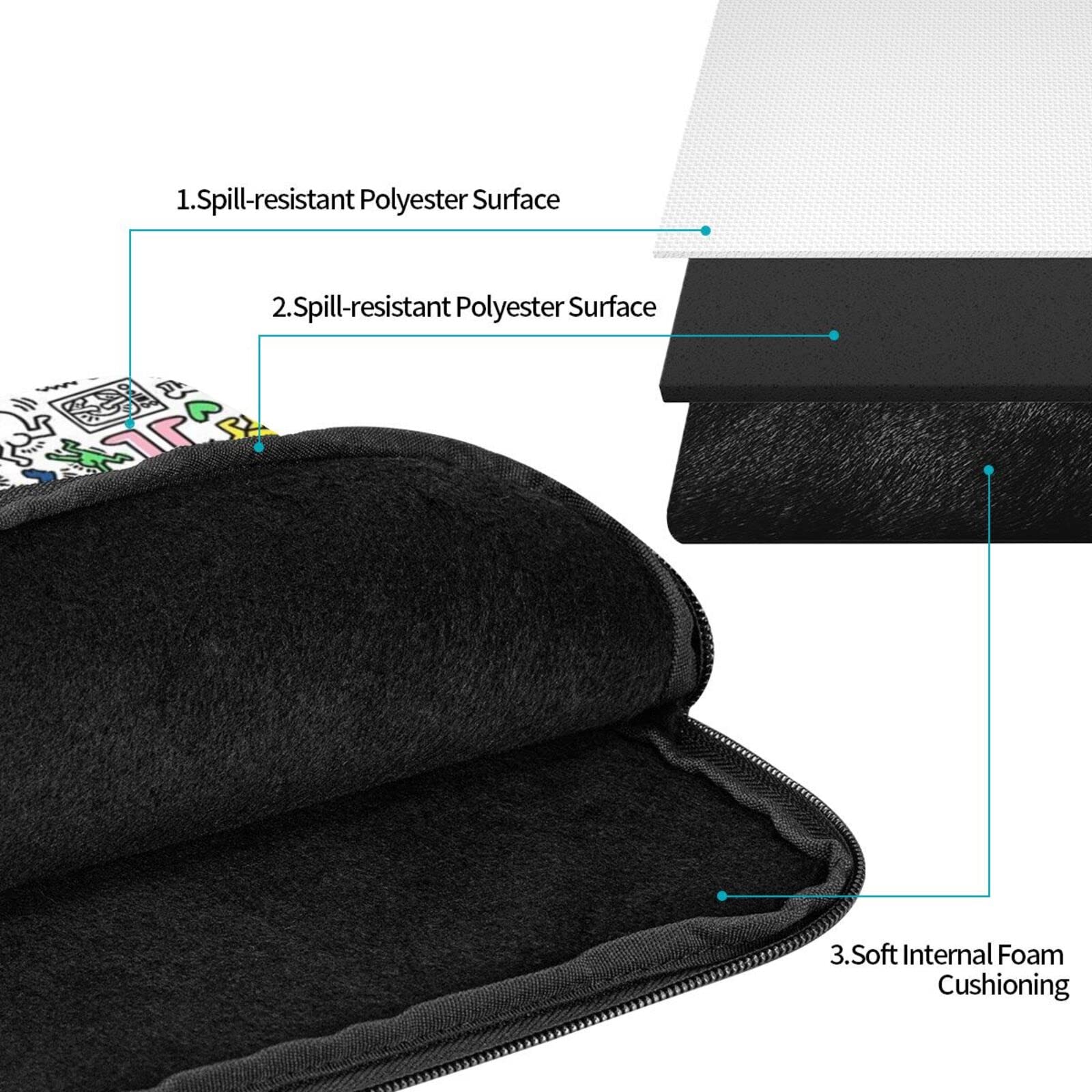 Amazon.co.jp: キースヘリング パソコンケース 15.6インチ PCケース