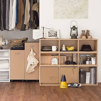 Amazon｜無印良品 パルプボードボックスキャスター付・ベージュ