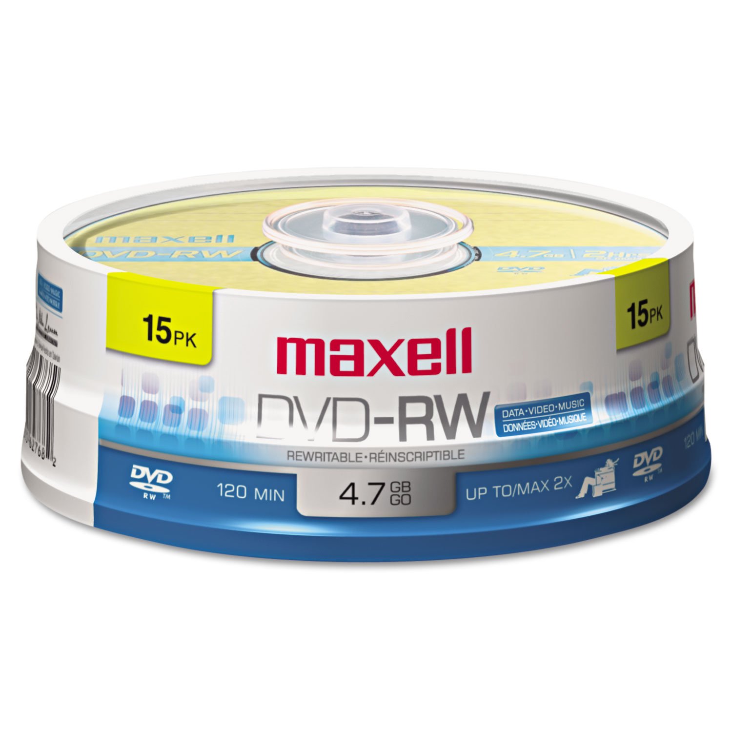 Amazon.com: Maxell Dvd-Rw Rewritable Disc, 4.7 Gb, 2x, Spindle