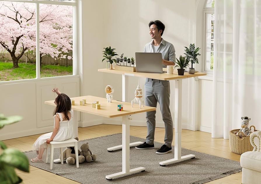 Amazon | Claiks 昇降デスク 電動 スタンディングデスク 昇降式