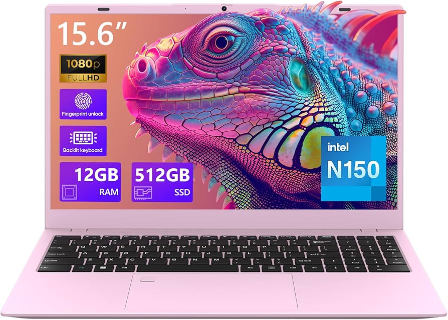 Amazon.com: VIGSENUP Pink Laptop,15.6 Inch Laptop Computer,12GB