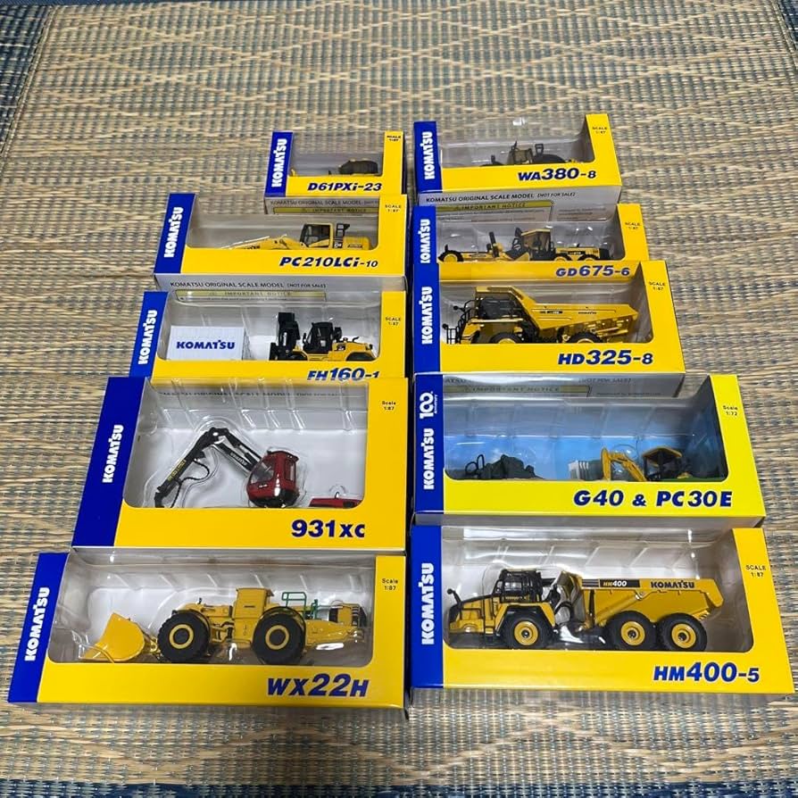 Amazon.co.jp: コマツオリジナルミニチュア 建機ミニチュア10個セット