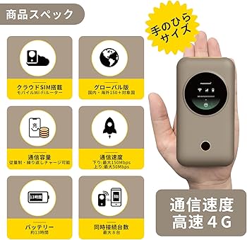 Amazon.co.jp: Macaroon M3C ポケット wifi 契約不要 モバイルルーター