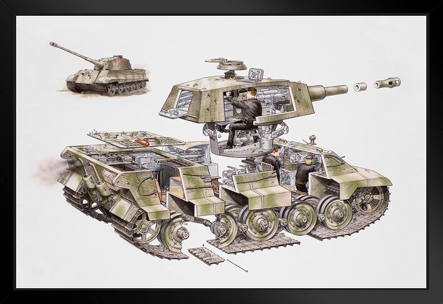 Amazon.com: Cross section German World War II Tiger II Tank Black