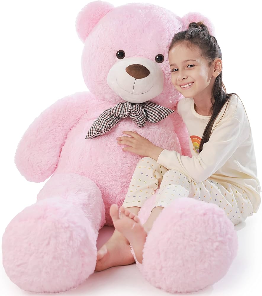Amazon.com: Poutmac Big Pink Teddy Bear 4Ft Giant Stuffed Animal
