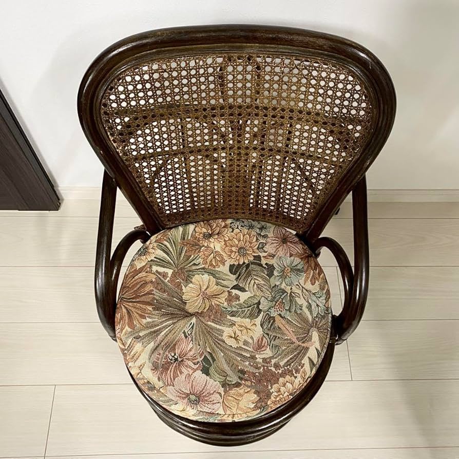 良品】 ラタン 回転座椅子 インテリア アンティーク 昭和レトロ 大型