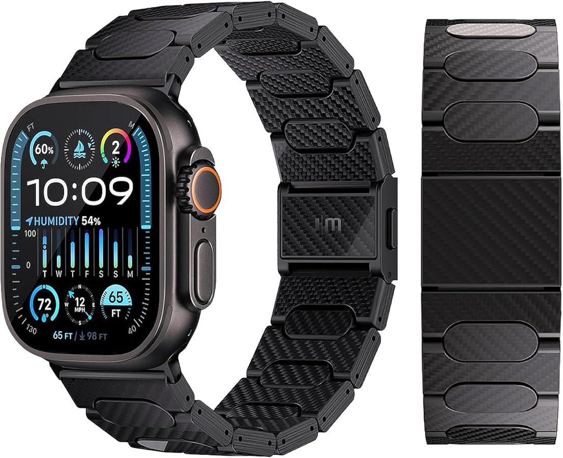 Amazon.co.jp: Just Mobile Apple Watch 用 バンド 1K カーボン