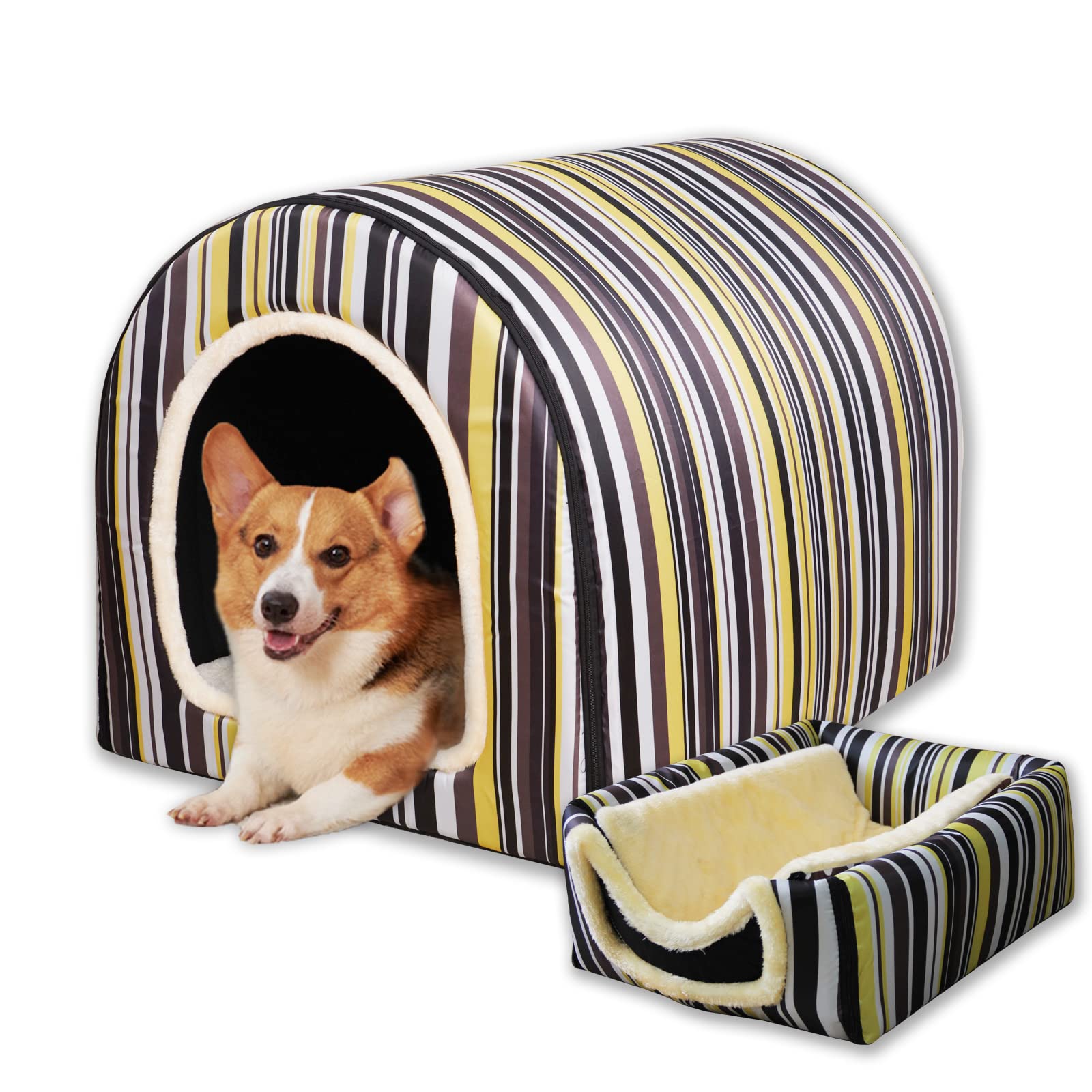 Amazon | ペットベッド ドーム型 ペットハウス 2way 犬猫用 室内用