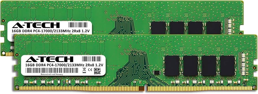 A-Tech 32GB (2x16GB) DDR4 2133 MHz UDIMM PC4-17000 (PC4-2133P