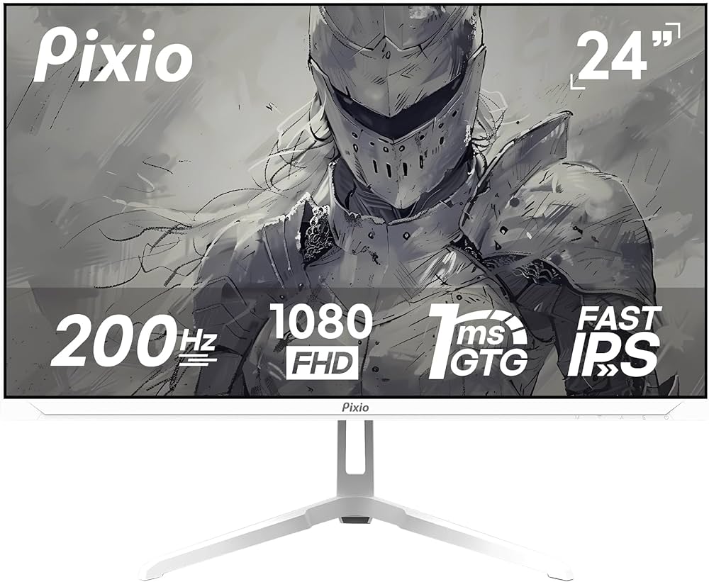 Amazon.co.jp: Pixio PX248 Wave White 24 inch 200Hz Refresh Rate