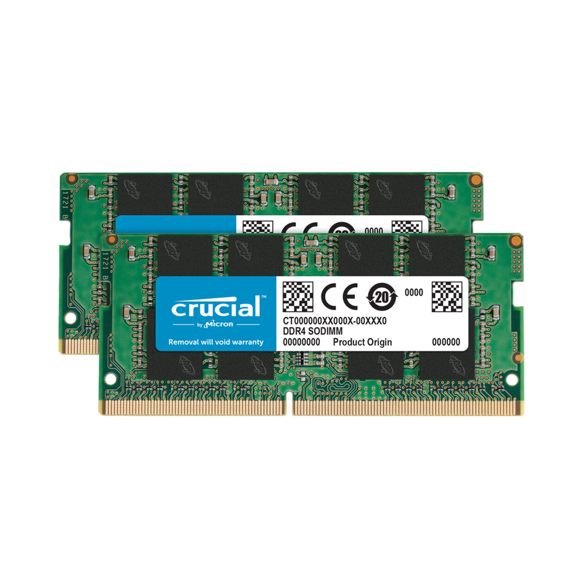 Crucial 32GB Kit (16GBx2) DDR4 2400 MT/s (PC4-19200) DR x8 SODIMM