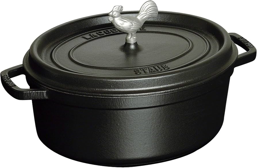 Amazon.com: Staub 1123123 Coq Au Vin 5.75 qt. Cocotte in Black