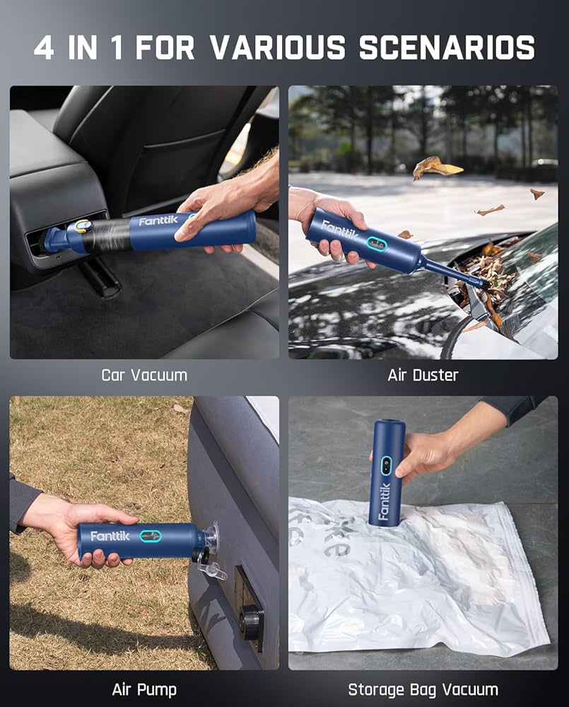 Amazon.com - Fanttik Slim V8 APEX Car Vacuum, 4-in-1 Portable Mini