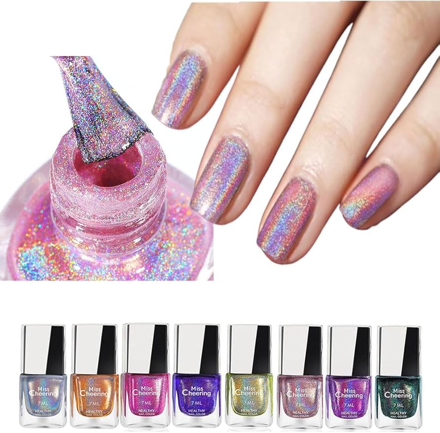 Amazon | ジェルネイル 8色セット ホログラフィック カラージェル