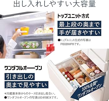 Amazon | パナソニック 冷蔵庫 幅60cm 406L ハーモニーホワイト NR