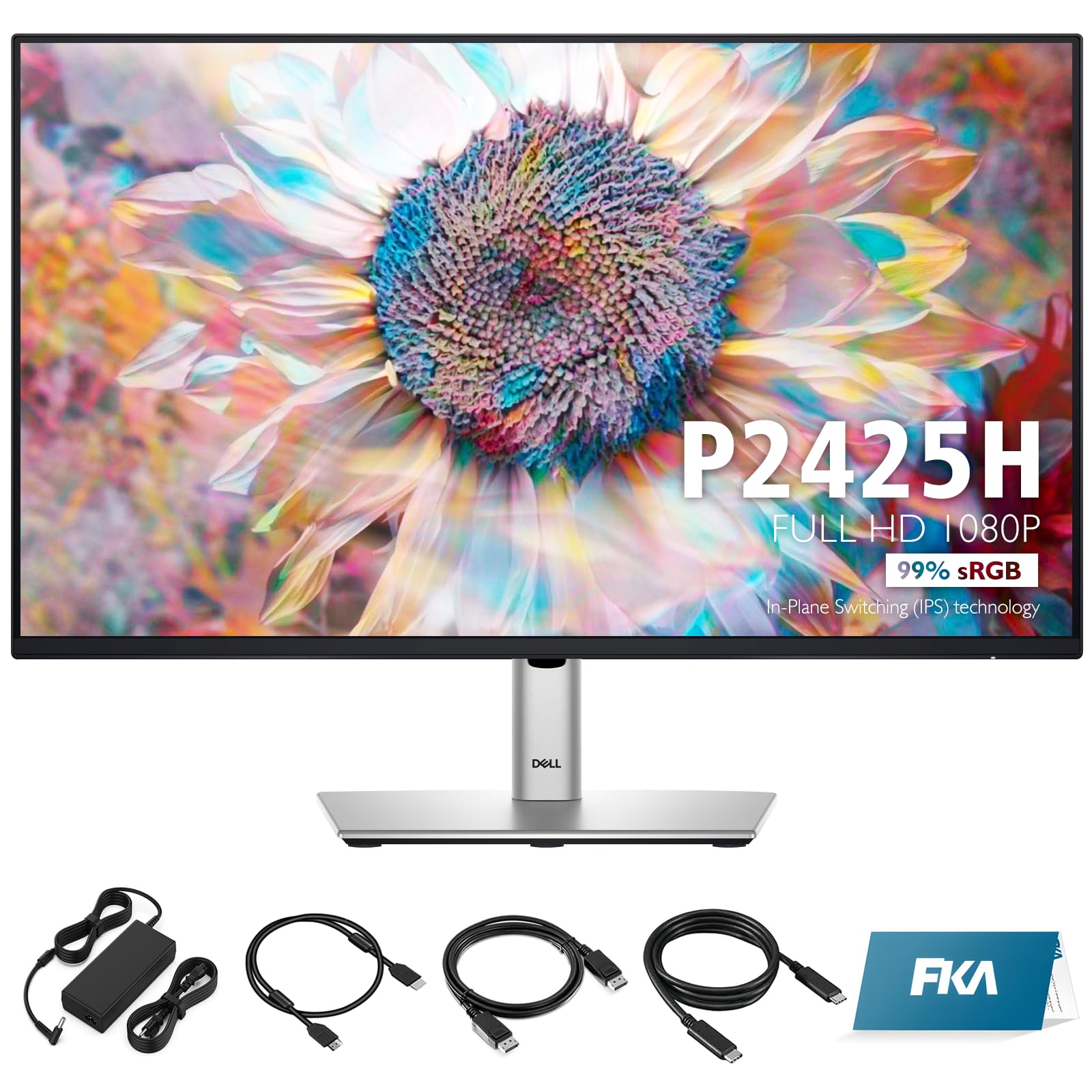 Dell P2425H Monitor - 24 Inch, Full HD 1080p (1920 x 1080), 16:9