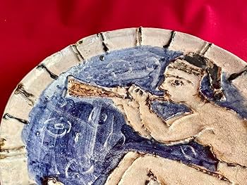 Amazon.co.jp: 川喜田半泥子 大皿 二代半泥子川喜田敦甲書大皿 喇叭を