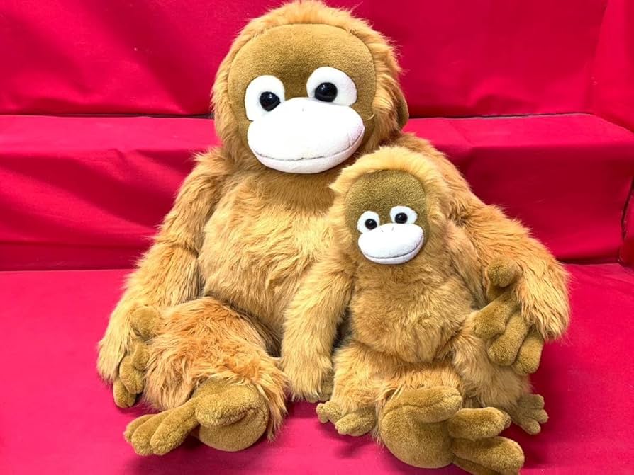 Amazon.co.jp: ナカジマ オランウータン 親子 ぬいぐるみ 2体 約90cmと