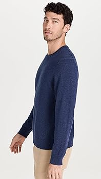 Theory Men's Hilles Cashmere Crewneck Sweater, Atlantic Melange