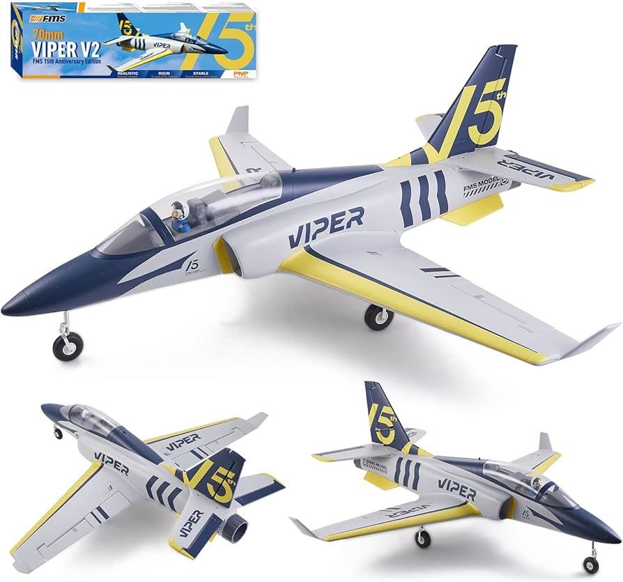 Amazon.com: Fms Rc Jets 70mm Viper V2 EDF Navy Blue rc Airplanes