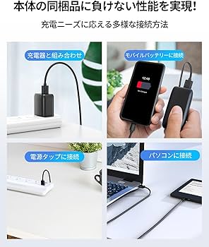 Amazon.co.jp: 【1.5m/Micro USB】Kindle互換用 キンドル 充電ケーブル