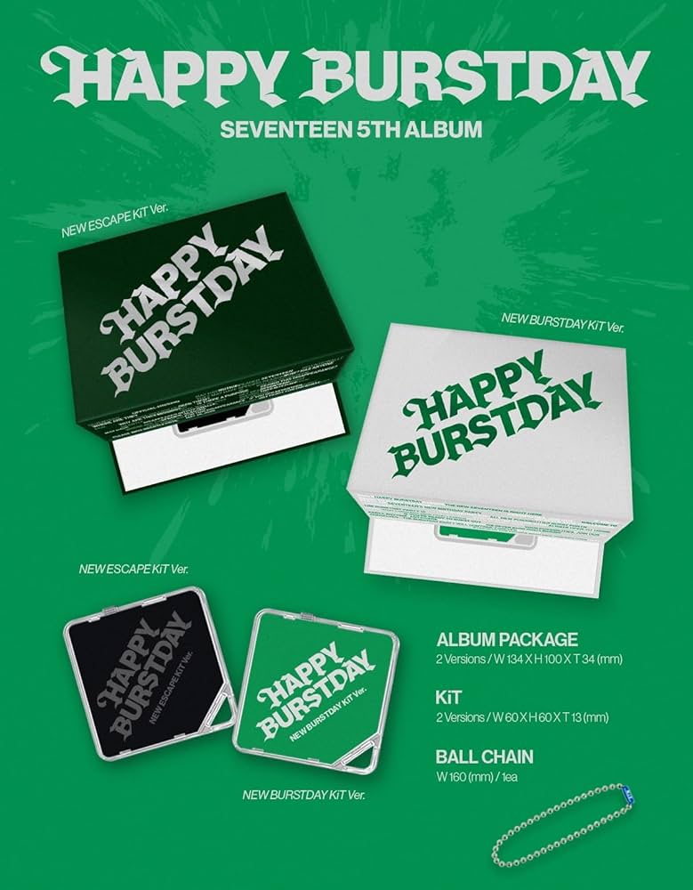 Amazon.com: SEVENTEEN Happy Burstday [KiT Ver.] 5th Album (Random