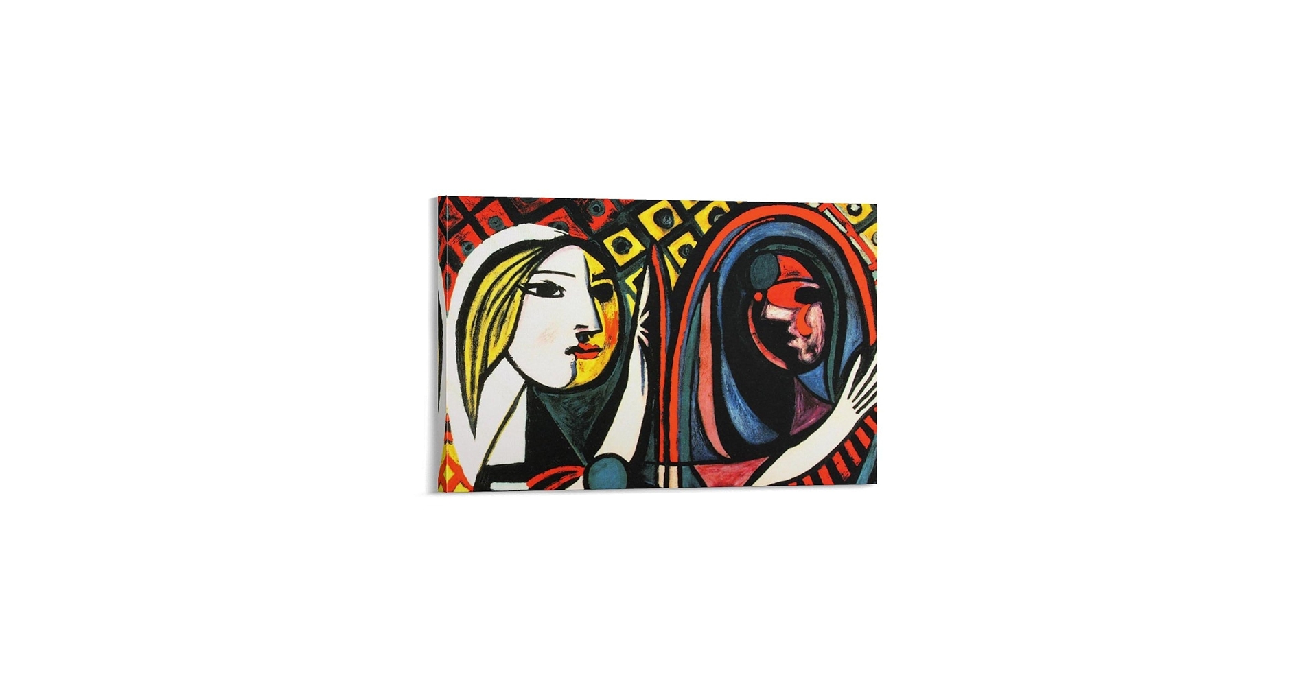 Amazon.co.jp: パブロ・ピカソ「鏡の前の少女」 壁飾り キャンバス