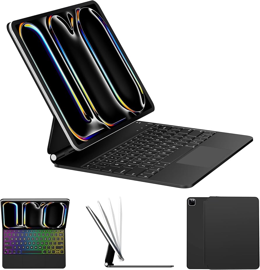Nuflaz X9P Magic Keyboard for iPad Pro 13-inch (M4 2024) – Backlit