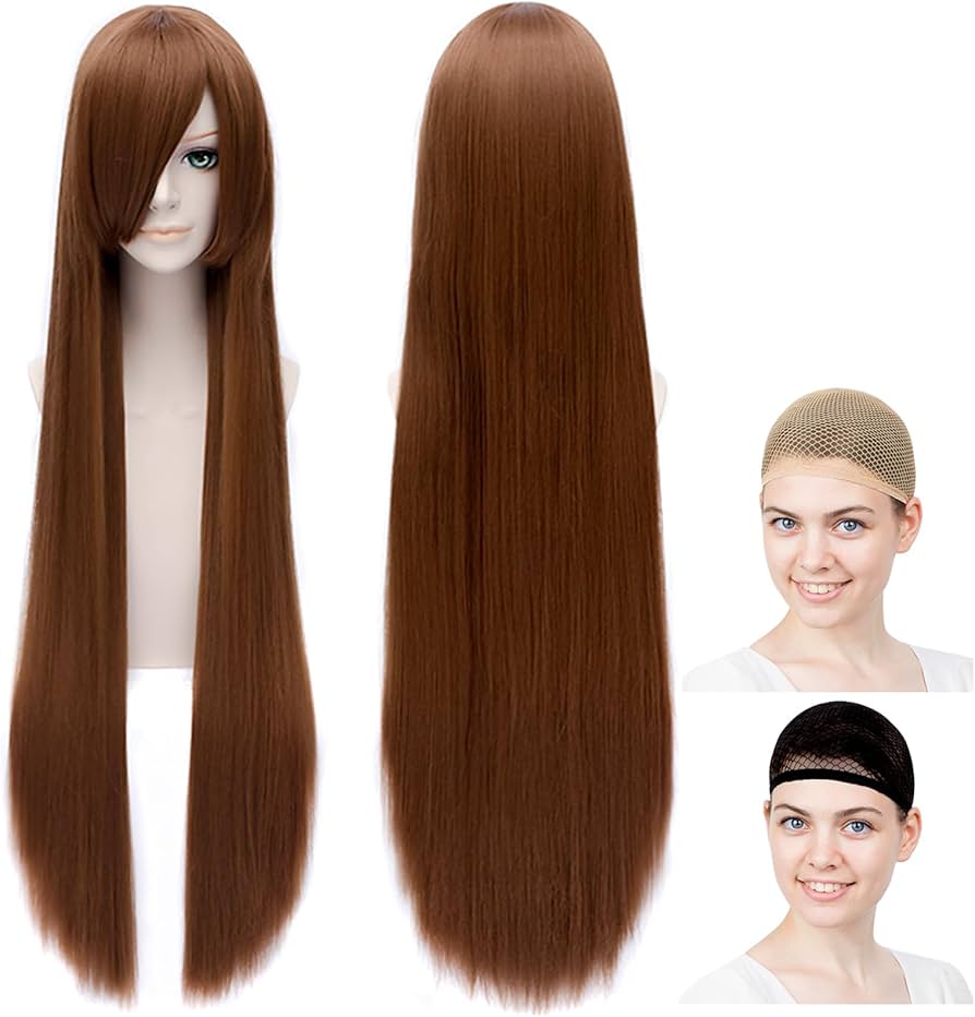 Amazon.co.jp: CaseEden コスプレ ウィッグ さらさら ロング 100cm