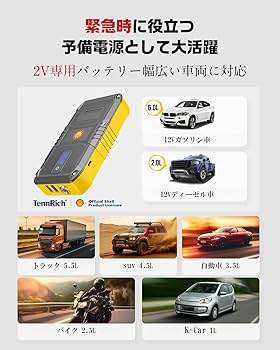 Amazon | Shell シェル ジャンプスターター 10000mAh大容量 ピーク電流