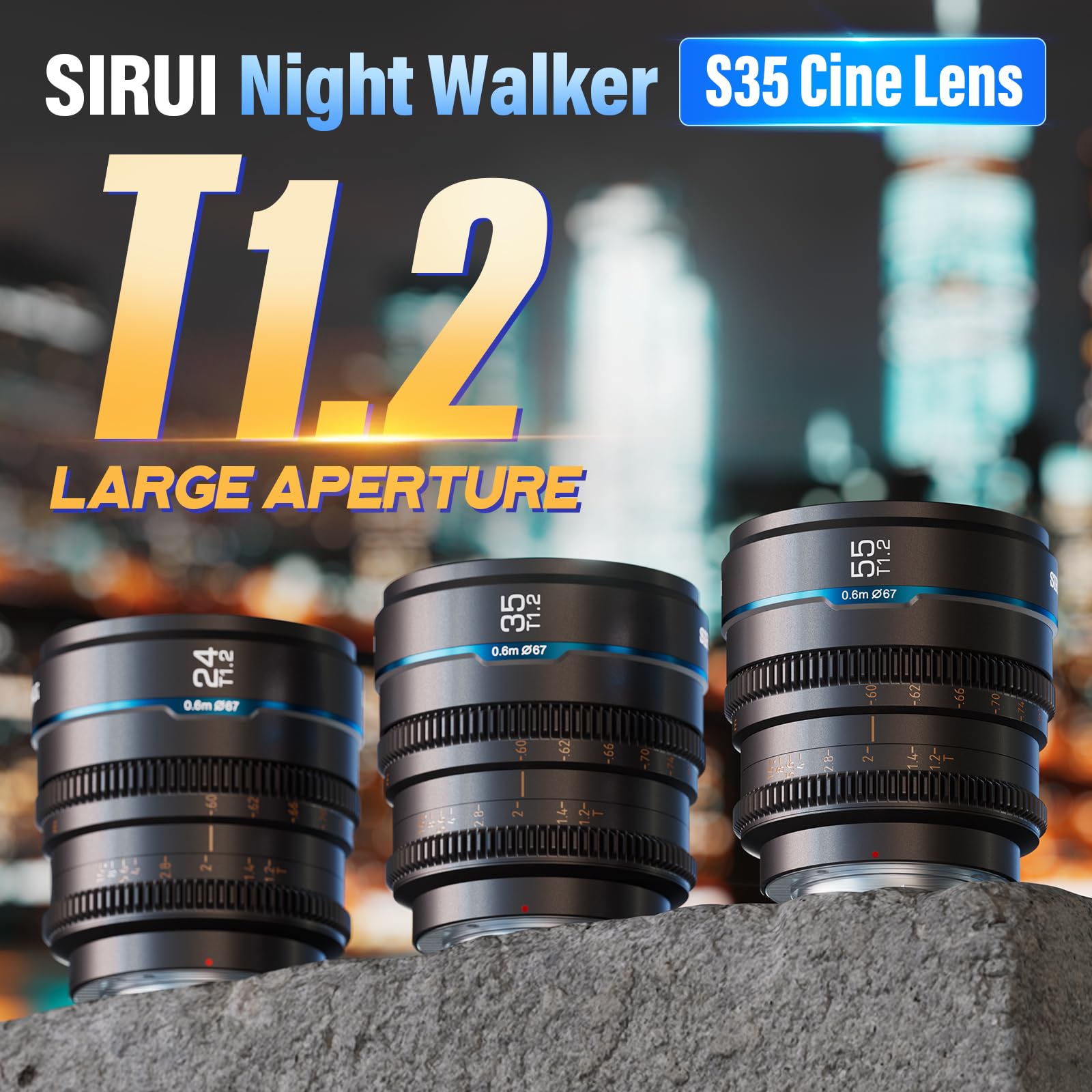 Amazon.co.jp: SIRUI Night Walker T1.2シネマレンズセット, 24mm