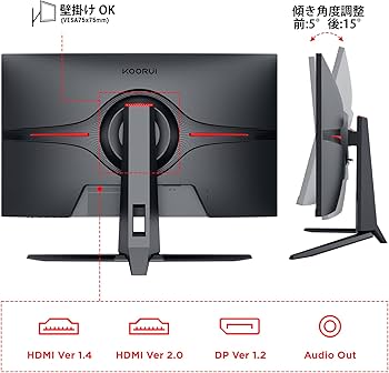 Amazon.co.jp: KOORUI 27インチ ゲーミングモニター 27E1QA QHD 2560