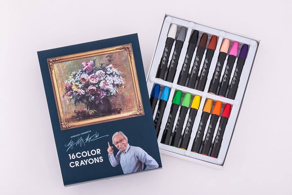 柴崎春通監修 楽しい大人のクレヨン画BOOK 16色のクレヨンセット付き